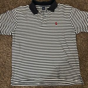 U.S. Polo Assn. Black and White Striped Polo